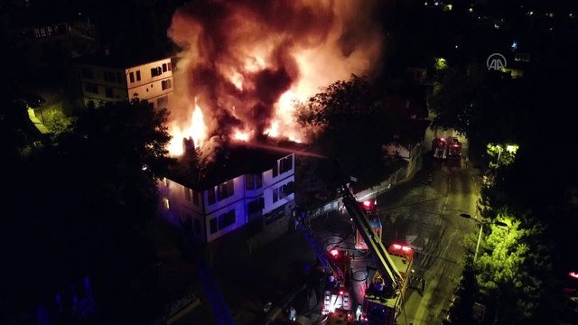 Safranbolu'da tarihi konakta yangın - drone - KARABÜK