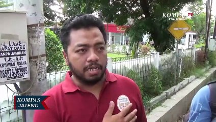 Lobi Gedung OJK Regional 3 Jateng-DIY Roboh