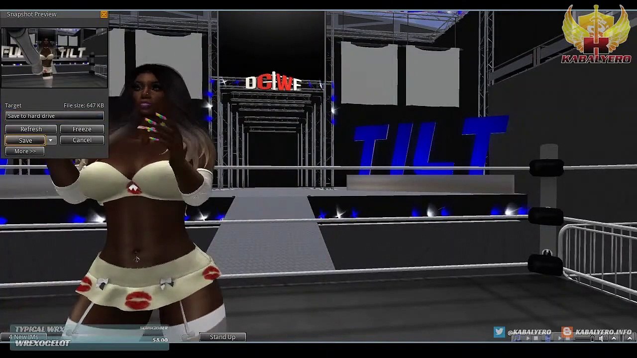 KANDY PEREZ vs BELLONA  DCWF FULL TILT (7/19/2020) Second Life Wrestling