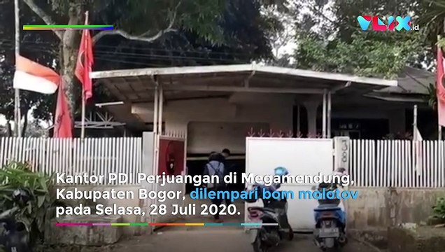 Kantor PDIP di Megamendung Bogor Dilempari Bom Molotov
