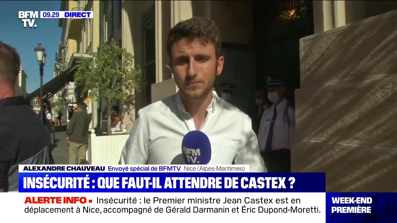 Jean Castex s'entretient avec Christian Estrosi après les violences survenues à Nice