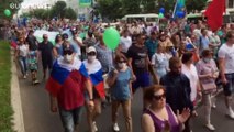 На улицы Хабаровска вновь вышли тысячи протестующих