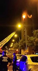 19 heridos tras el incendio de un edificio en Santa Cruz