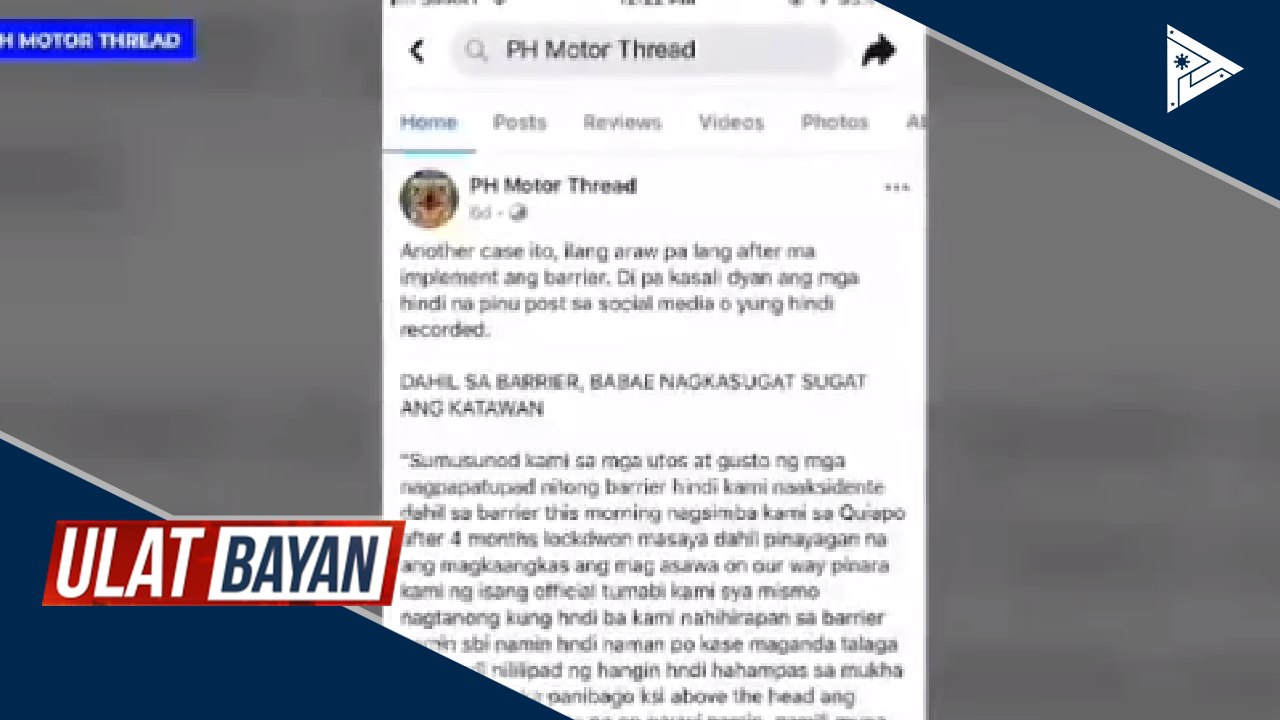 Mga aksidente na dulot umano ng motorcycle barriers, viral sa social media