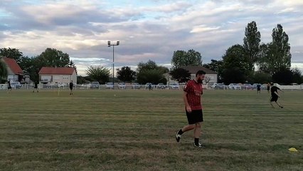 Reprise des seniors : circuit de passes avec frappé au but