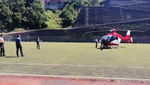 Ambulans helikopter parmağında kısmi kopma meydana gelen madenci için havalandı - ZONGULDAK