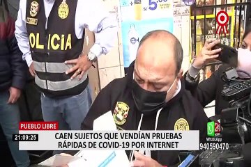 Pueblo Libre: Sujetos vendían pruebas rápidas de Covid-19 por internet