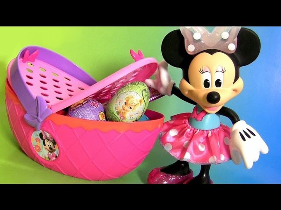 Minnie Mouse Picnic Basket Toy with Play Doh Clay Surprise Eggs from