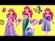 Princess Ariel Wooden Magnetic Dress-up Playset Disney The Little Mermaid Wardrobe Anna Elsa Frozen