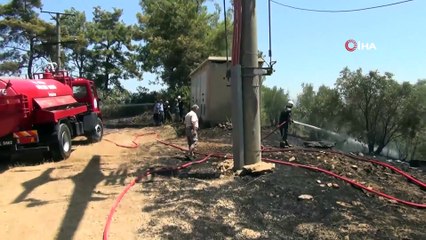 Sıcak sebebiyle aşırı yüklenen trafo yangına sebep oldu