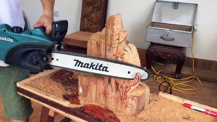 Wood Carving --- The boy rides Buffalo and plays the flute --- Top of Wood Art