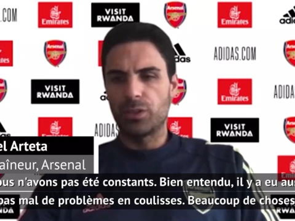 38e j. - Arteta : "Tout simplement pas au niveau des meilleurs"
