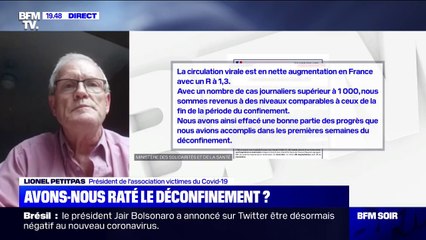 Le président de l'association Victimes du Covid-19 "conjure" les Français "de porter le masque partout"