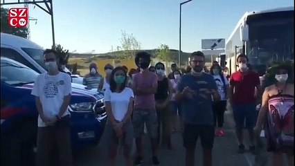 Çevrecilerin şehre girişleri durduruldu, yürüyüşe geçtiler