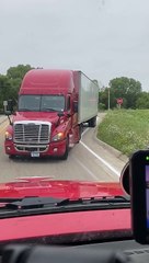 A Semi-Truck Entering Interstate the Wrong Way