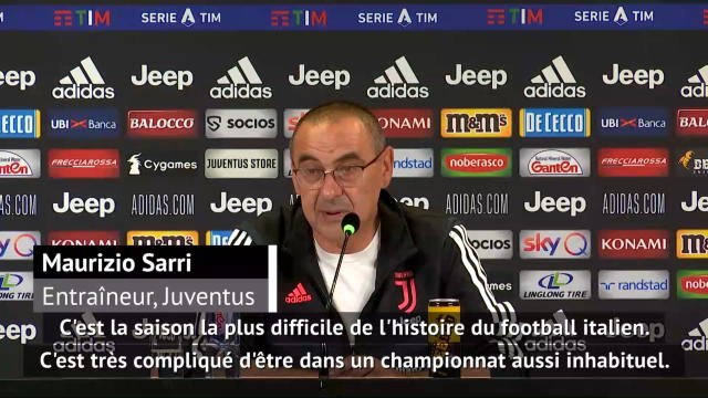 36e j. - Sarri : La saison la plus difficile de l'histoire du football italien