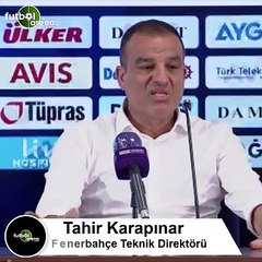 Tahir Karapınar: "Burada bir başarısızlık varsa bunun sorumlusu benim"