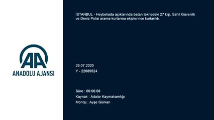 Heybeliada'da batan teknedeki 27 kişi kurtarıldı - İSTANBUL
