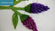 Cluster Stitch Embroidery-Grape Hyacinth - Hand Embroidery Work