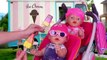 Baby Born Doll Twins Dressing and Feeding in Kids Bedroom!