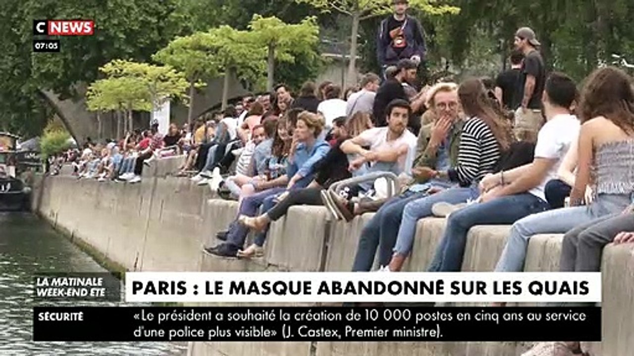 Coronavirus - A Paris hier soir, les masques ont été définitivement abandonnés par tous ceux venus faire la fête sur les quais malgré la reprise des contaminations