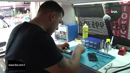 Pandemi sürecinde dükkanını mobil tamir aracına dönüştürdü