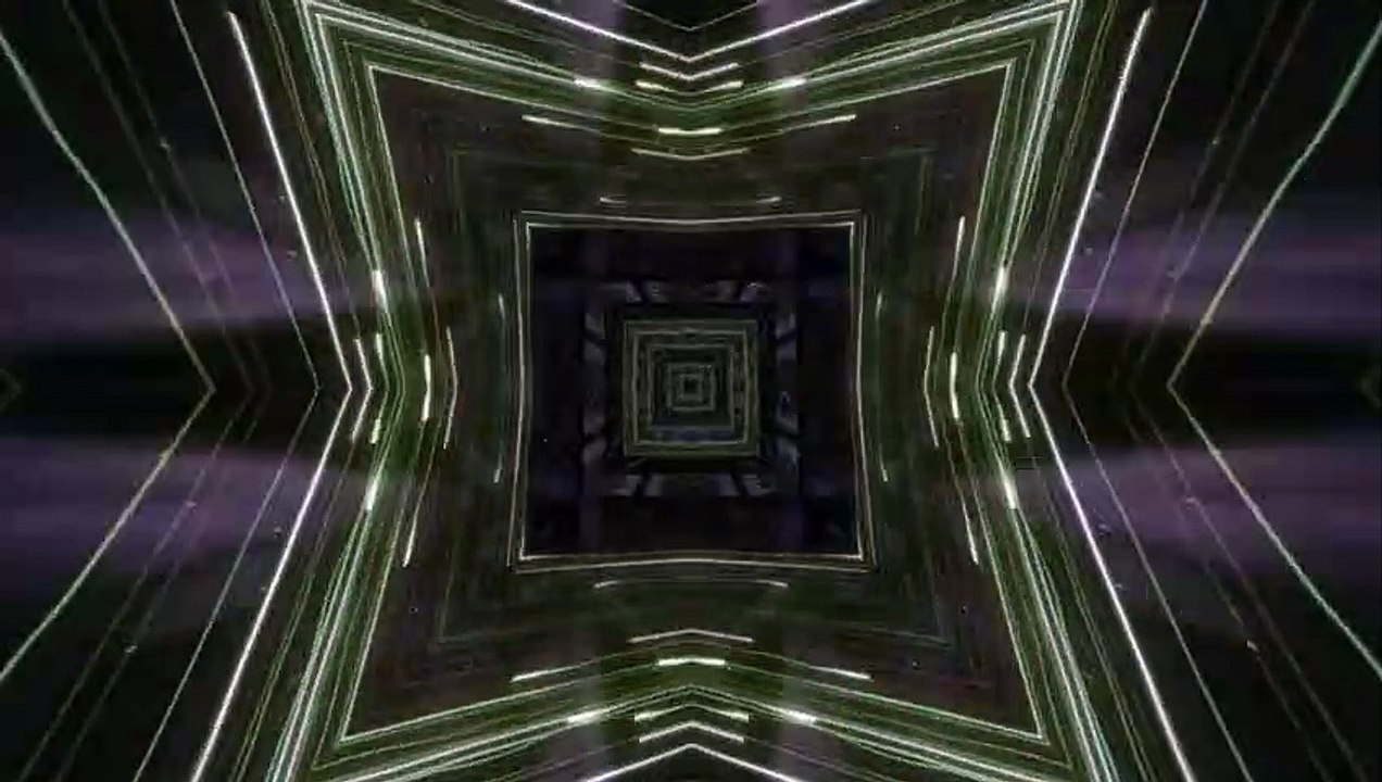 Free Motions Graphic, Space, Futuristic, Fractal, Kaleidoscope, Lights, Geometry, Abstract Animation