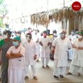 Govt hospital medical staff protest demanding basic safety equipment in Andhra