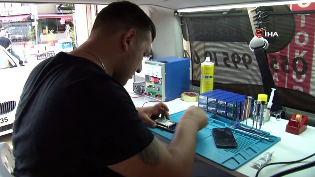 İzmir'de 'mobil tamir aracı' yoğun ilgi görüyor