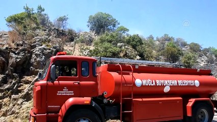 Bodrum'da makilik alanda çıkan yangın söndürüldü - MUĞLA