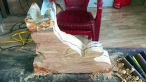 Wood Carving --- How to make dog wood carving --- Top of Wood Art