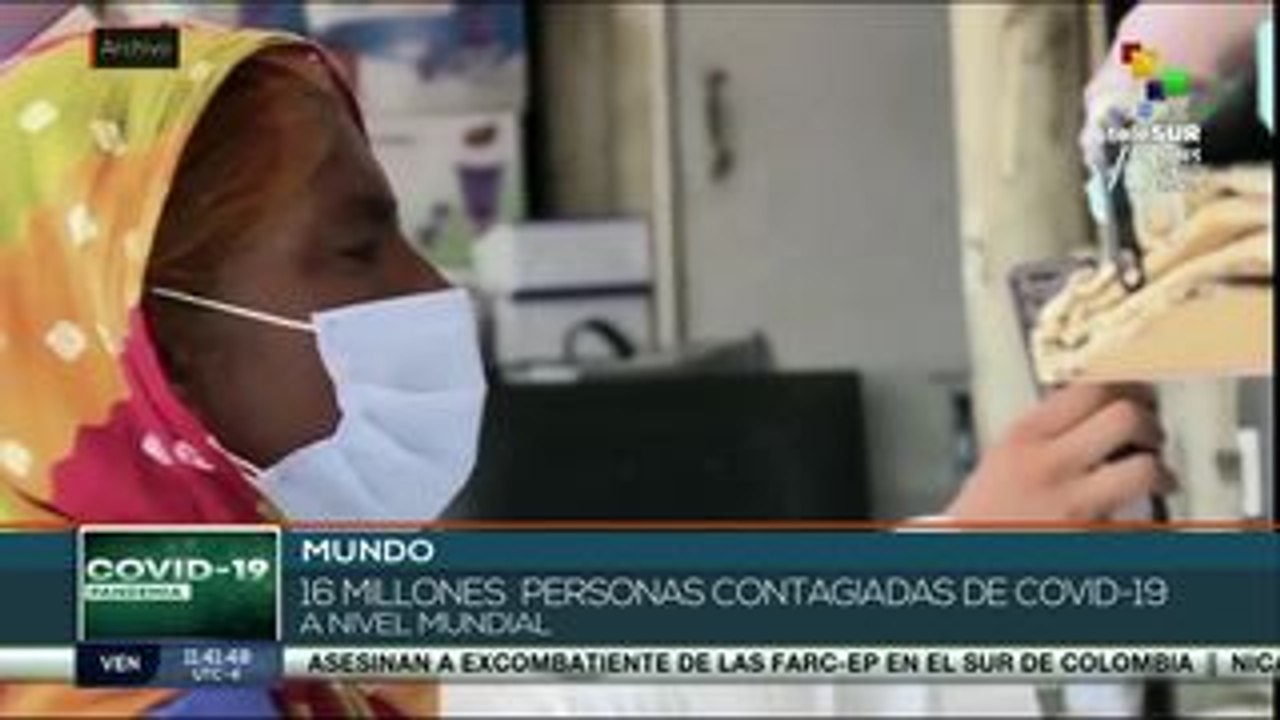 Suman más de 16 millones de casos de COVID-19 en el mundo