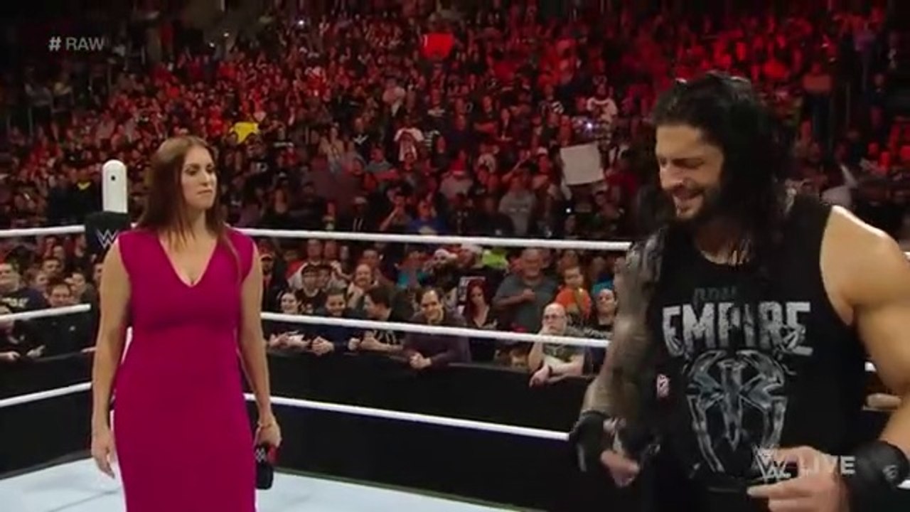 Stephanie   McMahon  is  furious  with  Roman  Reigns
