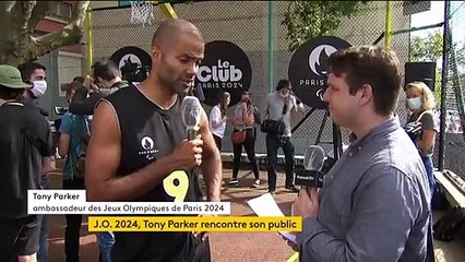 Jeux olympiques : pour Tony Parker, c'est 'un honneur de rapprocher les sportifs des non-sportifs' dans le cadre du 'club' Paris-2024