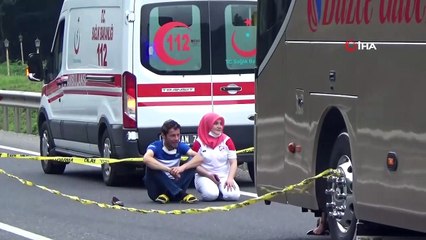 Düzce’de yolcu otobüsünün çarptığı kadın hayatını kaybetti