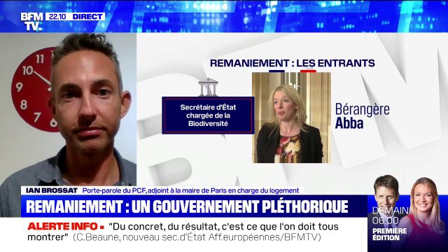 Ian Brossat (PCF) sur les secrétaires d'État: On n'attend pas une évolution du casting mais du scénario