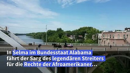 Symbolträchtige Prozession zu Ehren von US-Bürgerrechtler John Lewis