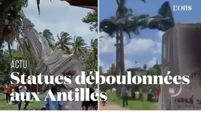 Deux nouvelles statues déboulonnées en Martinique