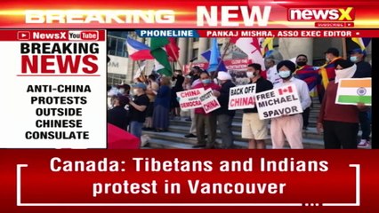 Download Video: Huge Anti-China Protests in Vancouver | Indians, Tibetans, Uyghurs Protest | NewsX