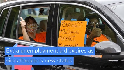 Extra unemployment aid expires as virus threatens new states, and other top stories from July 27, 2020.