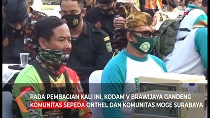 Kodam V Brawijaya Bagikan Ratusan Ribu Masker