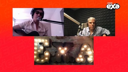 Javier Blake presentando los nuevos temas de su próxima producción discográfica