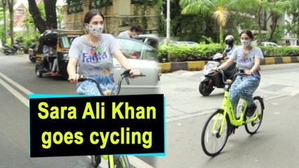 Sara Ali Khan goes cycling