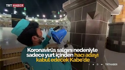 Kabe'de dezenfeksiyon çalışmaları sürüyor