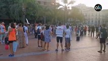 Manifestación en Málaga para reivindicar el derecho a no usar mascarilla