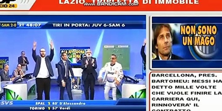 Qsvs la festa finale degli ospiti bianconeri dopo Juventus-Sampdroia 2-0