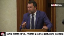 Salvini difende Fontana e si scaglia contro i giornalisti al convegno sul Covid-19