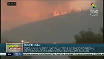 Portugal en alerta amarilla por incendio forestal