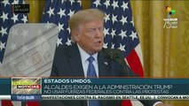 Alcaldes exigen a Trump que agentes federales no repriman protestas