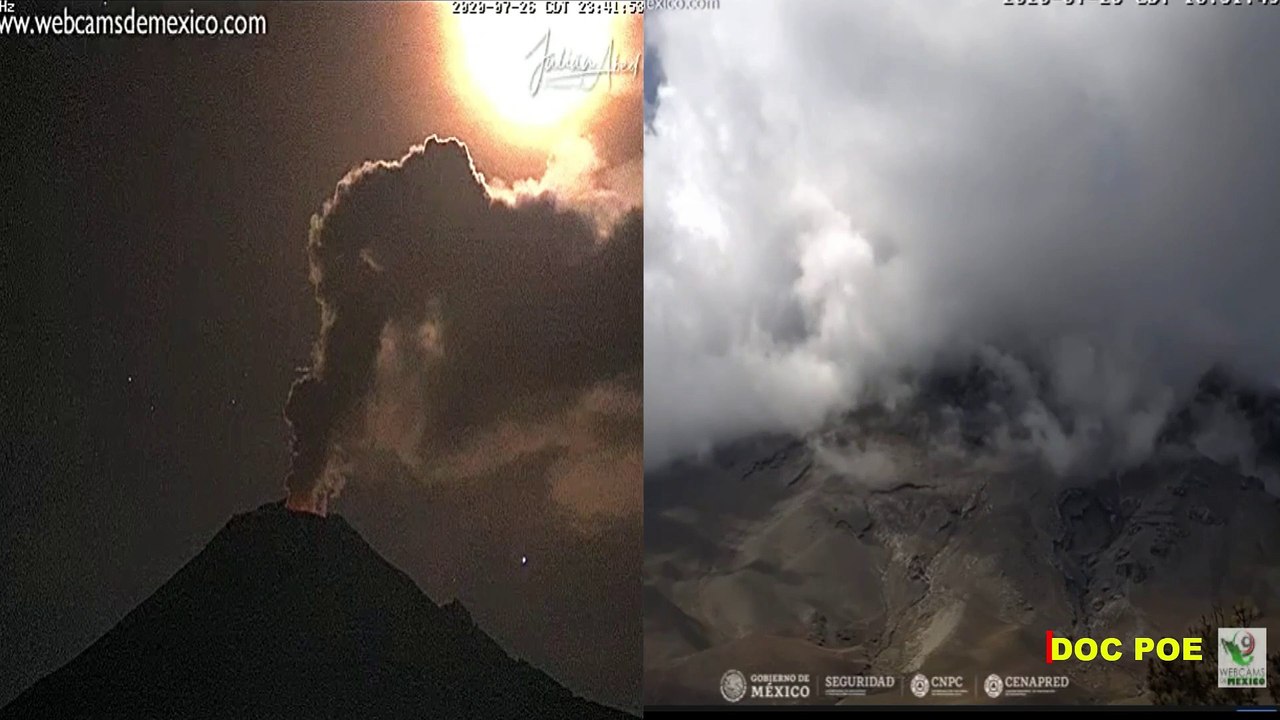 ASÍ INICIÓ HISTÓRICA ERUPCIÓN DEL POPOCATÉPETL  | LA MÁS LARGA EN SU HISTORIA MODERNA| 27/JULIO/2020